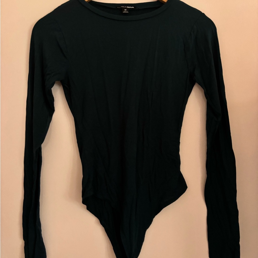 Dark Teal Long Sleeve Bodysuit